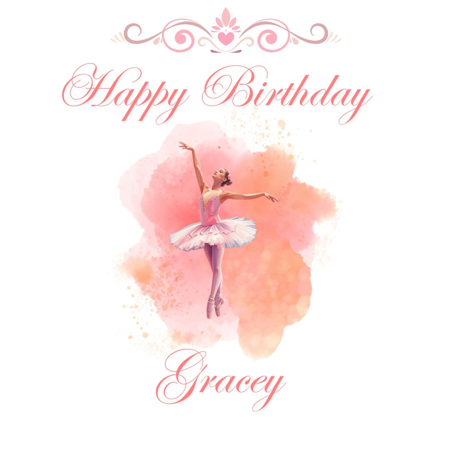 Personalised Ballerina Card