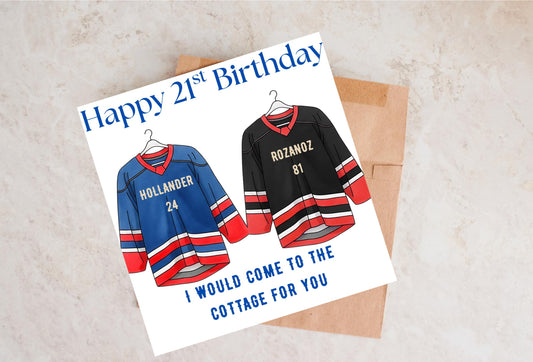 Heated Rivalry Ice Hockey Personalized Sports Fan Card Lovers 40th Birthday Funny