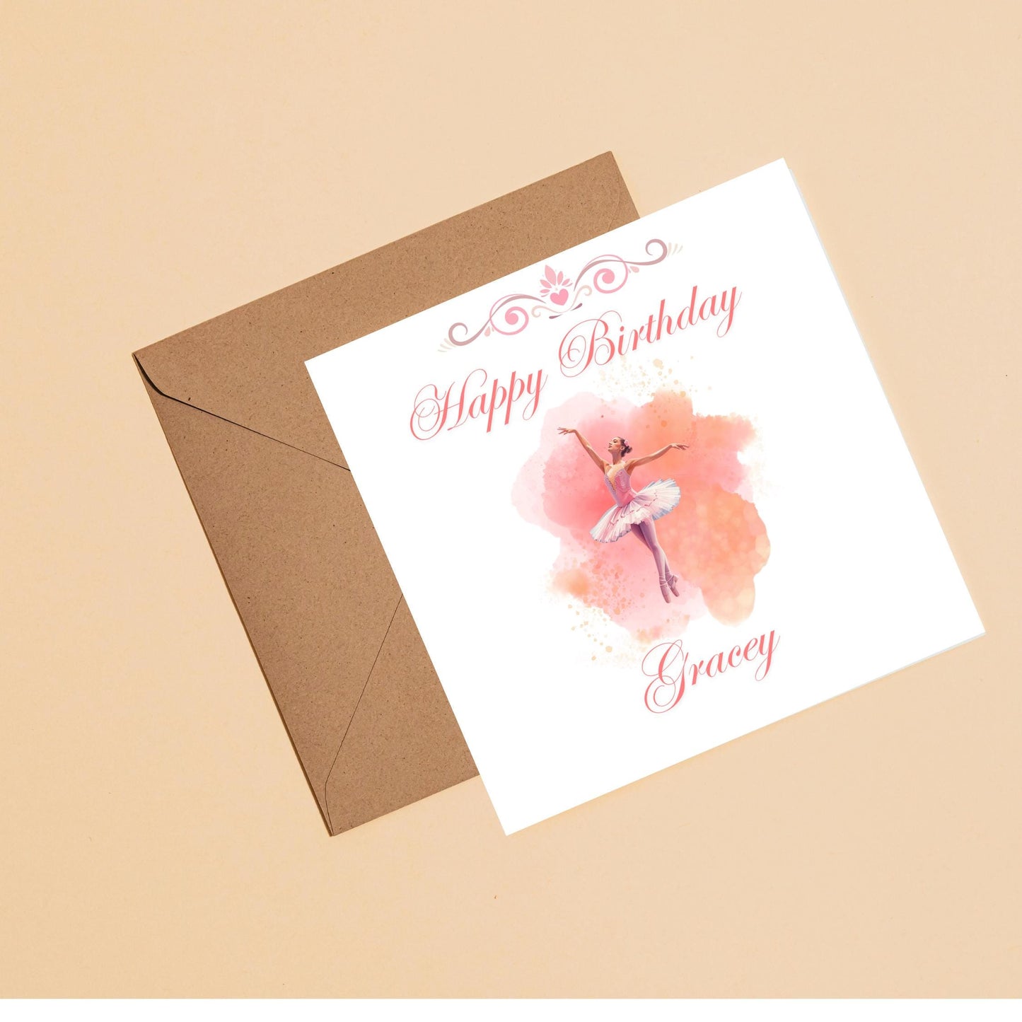Personalised Ballerina Card