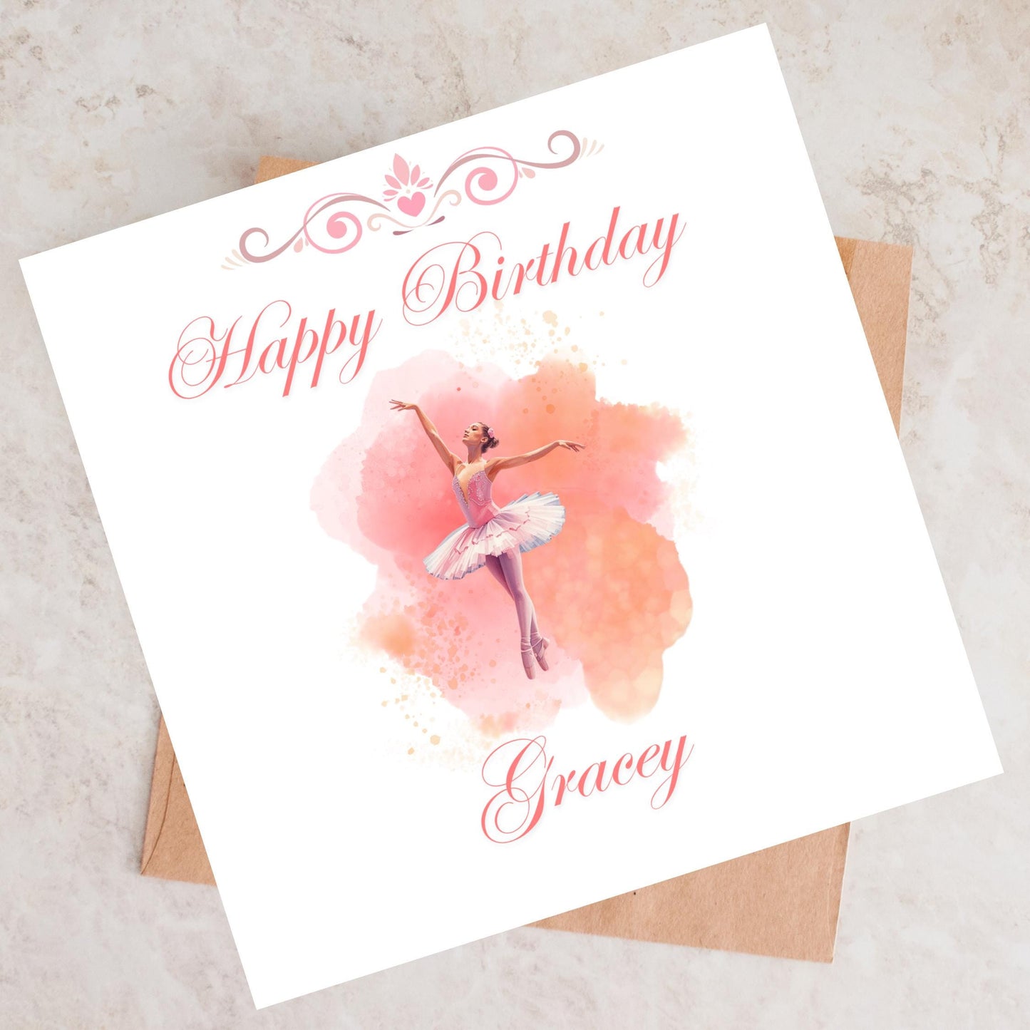 Personalised Ballerina Card