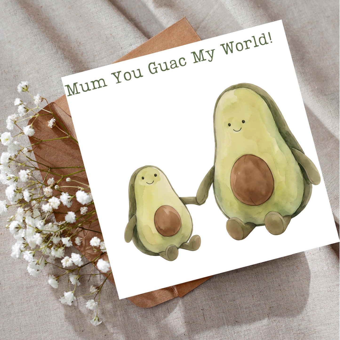 Avocado Plush Toy Mothers Day Card