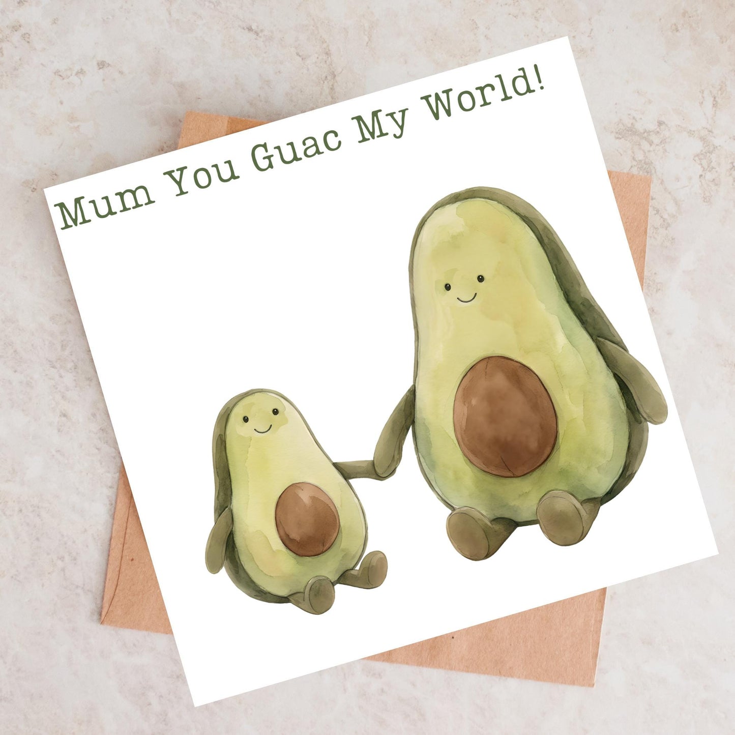 Avocado Plush Toy Mothers Day Card