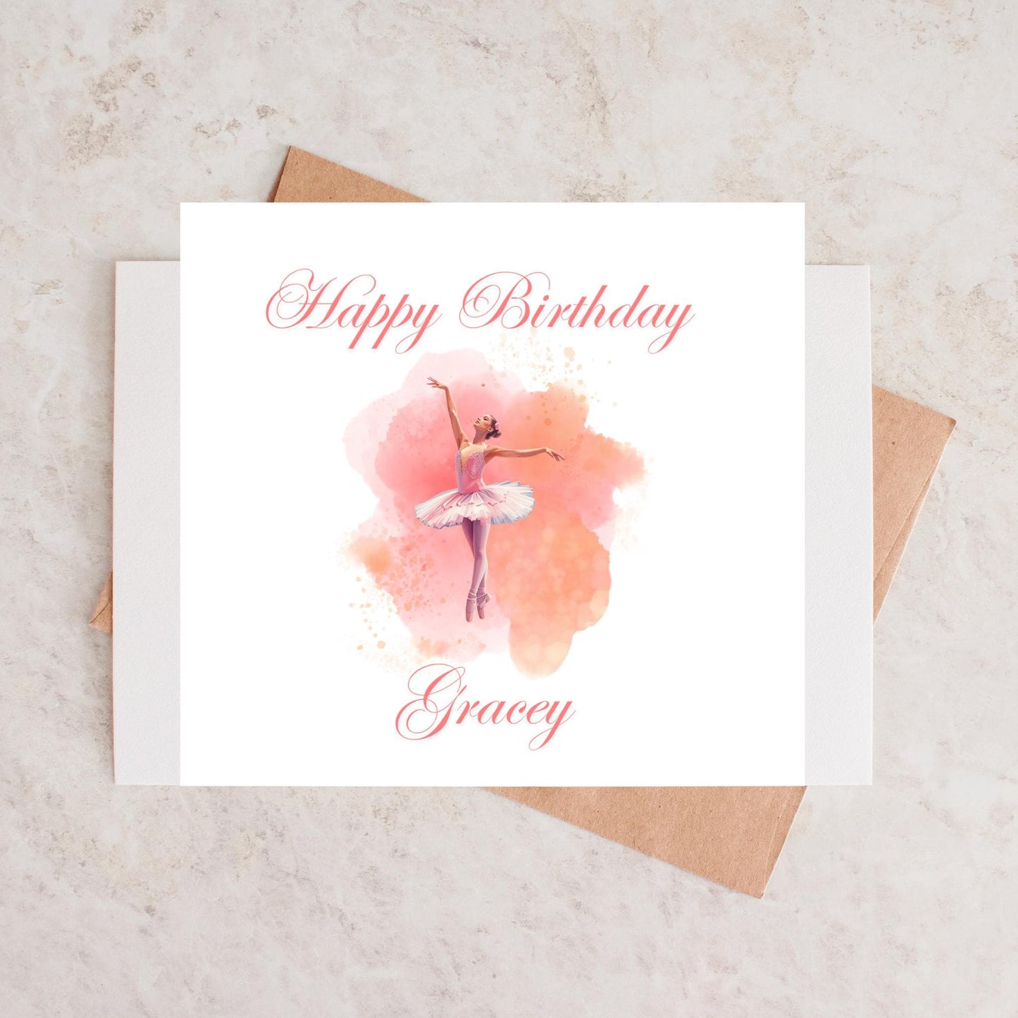 Personalised Ballerina Card