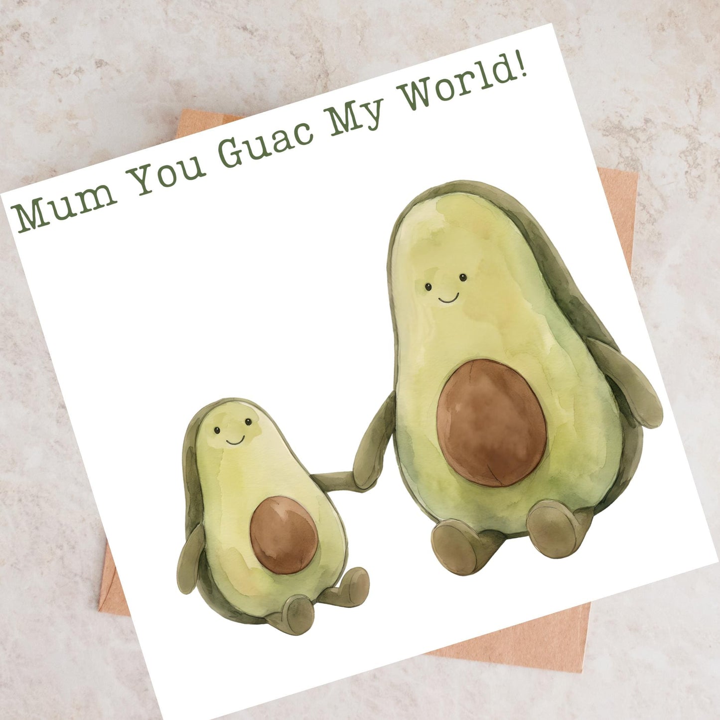 Avocado Plush Toy Mothers Day Card
