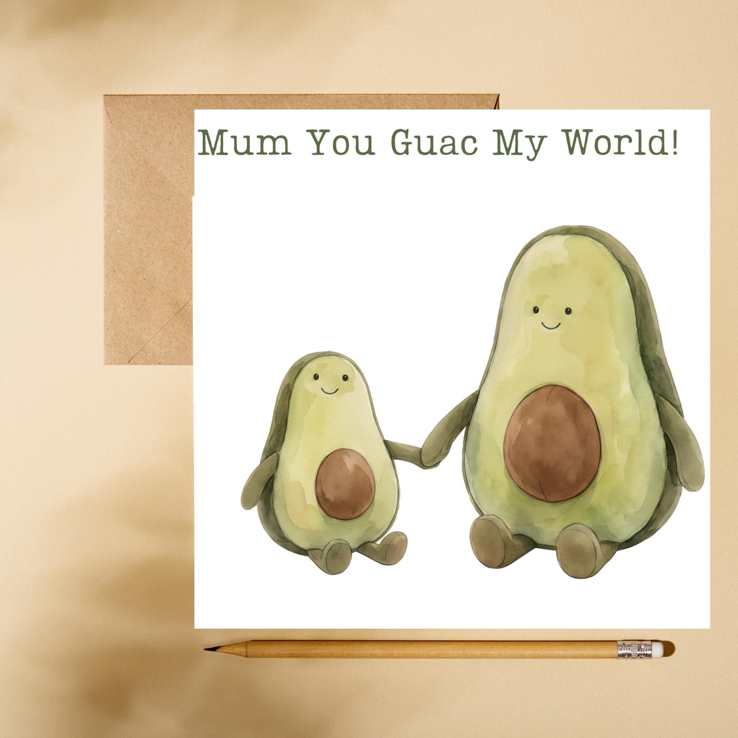Avocado Plush Toy Mothers Day Card